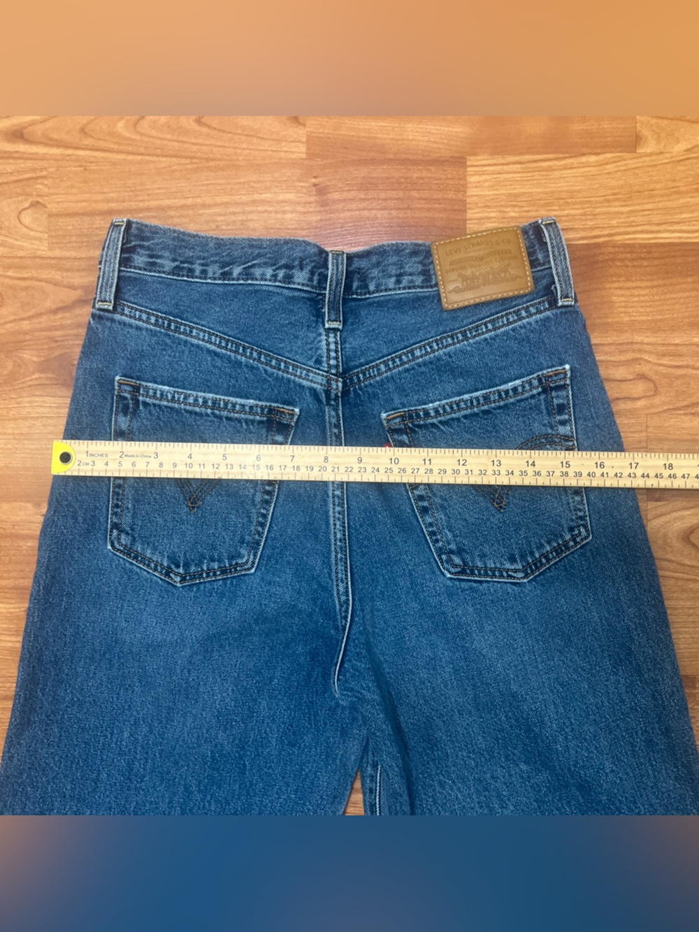 Levi’s Ribcage Wide Leg Jeans Women’s 27 High Rise Cropped Blue Denim - Picture 8 of 12